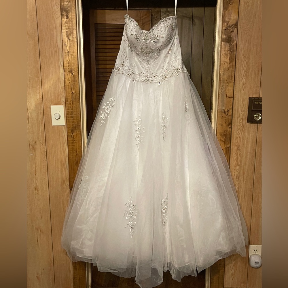 Elegant sparkly sequined wedding dress